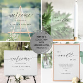 Frosted Style Elegant Welkom Bruiloft Acryl Teken Bord