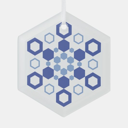 Frosted Symmetry Glas Ornament (Voorkant)