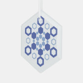 Frosted Symmetry Glas Ornament (Voorkant links)