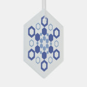 Frosted Symmetry Glas Ornament (Voorkant Rechts)