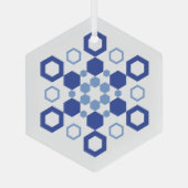 Frosted Symmetry Glas Ornament (Achterkant)