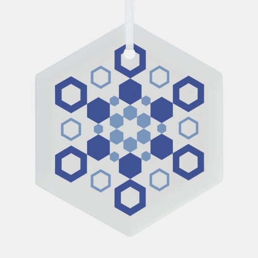 Frosted Symmetry Glas Ornament (Achterkant)