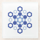 Frosted Symmetry Glazen Onderzetter (Voorkant)