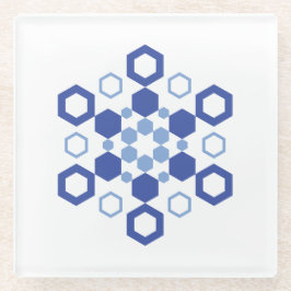 Frosted Symmetry Glazen Onderzetter