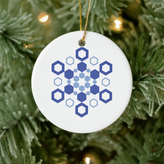 Frosted Symmetry Keramisch Ornament (Boom)