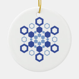 Frosted Symmetry Keramisch Ornament