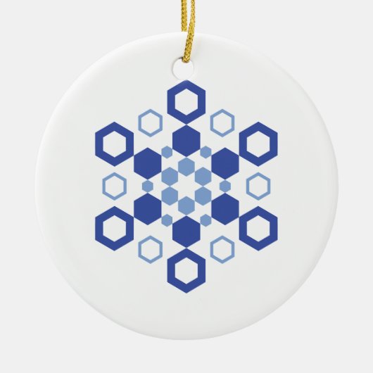 Frosted Symmetry Keramisch Ornament (Voorkant)