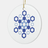 Frosted Symmetry Keramisch Ornament (Links)