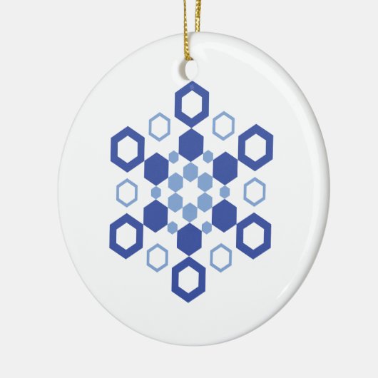 Frosted Symmetry Keramisch Ornament (Links)