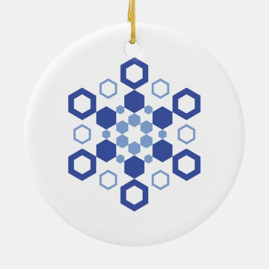 Frosted Symmetry Keramisch Ornament (Achterkant)