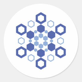 Frosted Symmetry Ronde Sticker