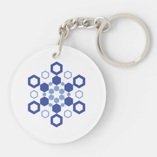 Frosted Symmetry Sleutelhanger (Achterkant)