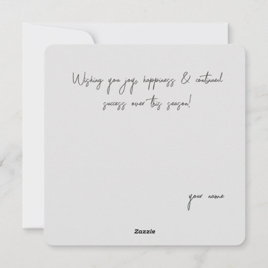 Frosted takken en een met sneeuw bedekt bos feestdagenkaart (Achterkant)