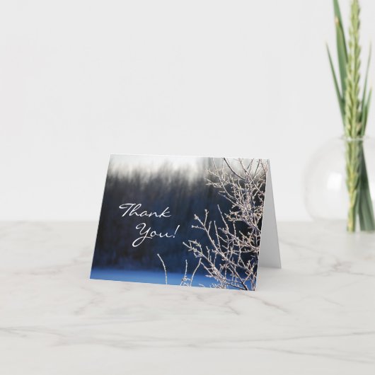 Frosted Thank You Card Bedankkaart (Voorkant)