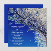 Frosted Tree met Moon Wedding Invitting Kaart (Voorkant / Achterkant)