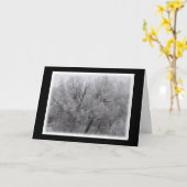 Frosted Trees Blank Wenskaart Kaart (Gele Bloem)