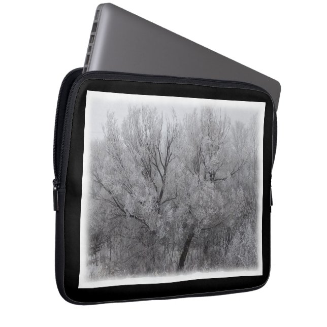 Frosted Trees in MN Laptop Sleeve (Voorkant Rechts)