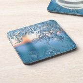 Frosted Uitzicht Bier Onderzetter (Linkerzijde)