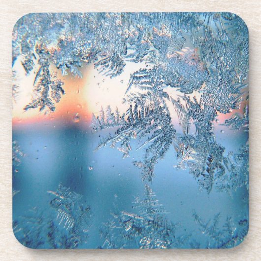 Frosted Uitzicht Bier Onderzetter (Voorkant)