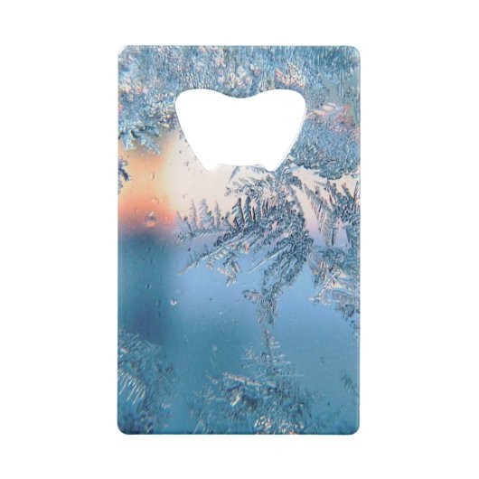 Frosted Uitzicht Creditkaart Flessenopener (Achterkant)