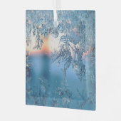 Frosted Uitzicht Glas Ornament (Voorkant links)