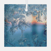 Frosted Uitzicht Glas Ornament (Achterkant)