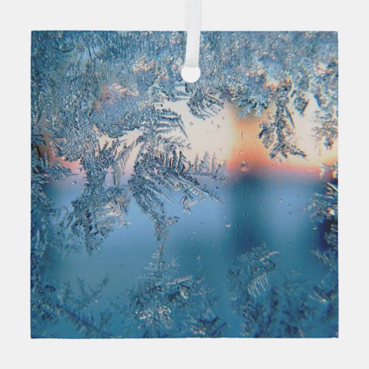 Frosted Uitzicht Glas Ornament (Achterkant)