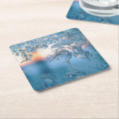 Frosted Uitzicht Kartonnen Onderzetters (Schuin)