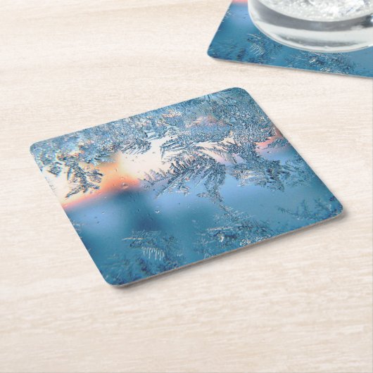 Frosted Uitzicht Kartonnen Onderzetters (Schuin)