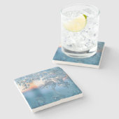 Frosted Uitzicht Stenen Onderzetter (Zijkant)