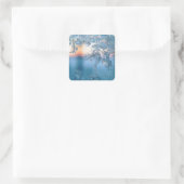 Frosted Uitzicht Vierkante Sticker (Tas)