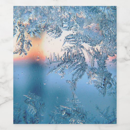 Frosted Uitzicht Wijn Etiket (Enkel label)