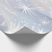 Frosted Window | Mooie sneeuwrijke winterscène Cadeaupapier (Hoek)