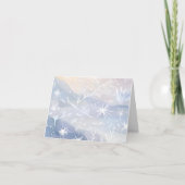 Frosted Window | Mooie sneeuwrijke winterscène Feestdagen Kaart (Voorkant)