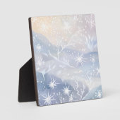 Frosted Window | Mooie sneeuwrijke winterscène Fotoplaat (Voorkant)