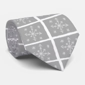 Frosted Windowpanes Stropdas (grijs en wit) (Opgerold)