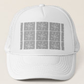 Frosted Windows Trucker Hat (grijs en wit) Trucker Pet (Voorkant)