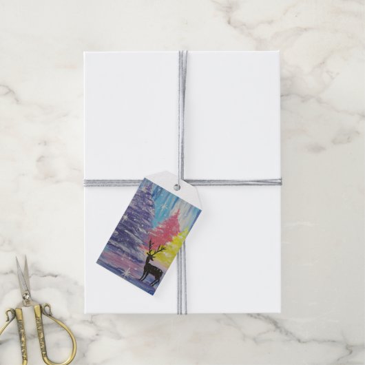 Frosted Winter Cadeaulabel (Met Touw)