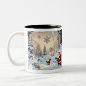 Frosted Winter Dreams Tweekleurige Koffiemok (Links)