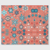 Frosted Winter Elegance Christmas Wrapping Cadeaupapier (Vlak)