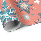 Frosted Winter Elegance Christmas Wrapping Cadeaupapier (Rol Hoek)
