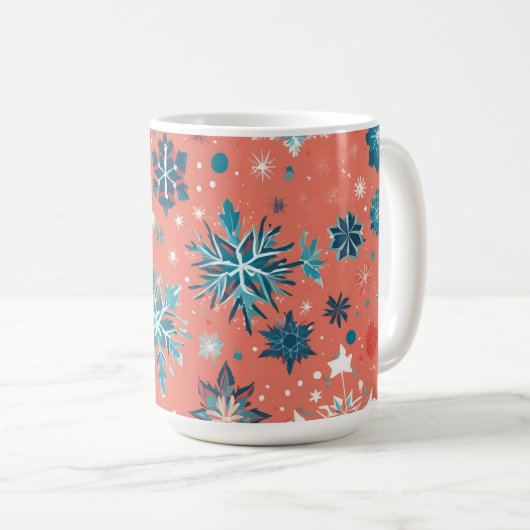 Frosted Winter Elegance Kerst Mok (Voorkant rechts)