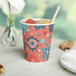 Frosted Winter Elegance Kerst Papier Cup Papieren Bekers