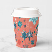 Frosted Winter Elegance Kerst Papier Cup Papieren Bekers (Rechts)