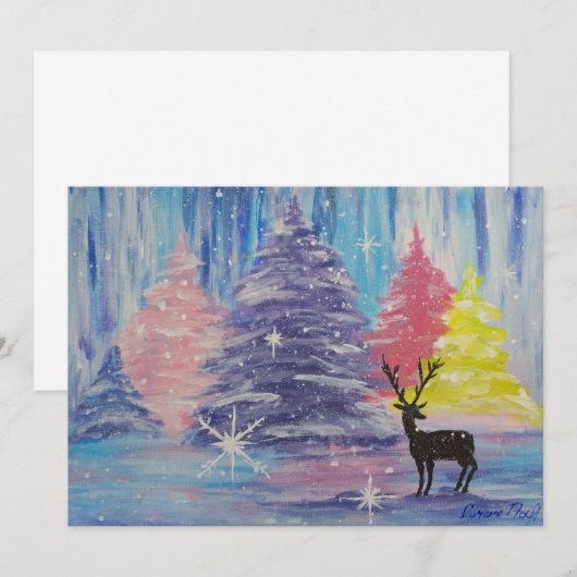 Frosted Winter Feestdagenkaart (Voorkant / Achterkant)