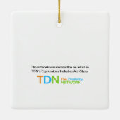 Frosted Winter Keramisch Ornament (Achterkant)