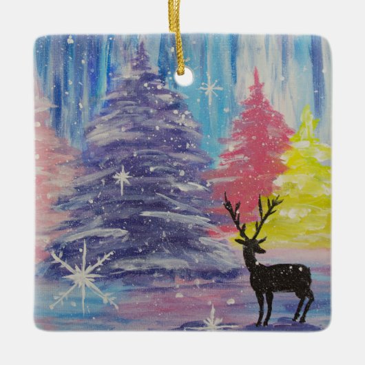 Frosted Winter Keramisch Ornament (Voorkant)