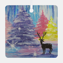 Frosted Winter Metalen Ornament