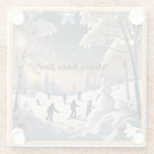 "Frosted Winter Morning" Glazen Onderzetter (Achterkant)