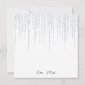 Frosted Winter - Silver- Bridal - Hartelijk dank - Bedankkaart (Achterkant)